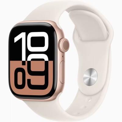 Смарт-часы Apple Watch Series 10 46мм Rose Gold Aluminum Case/Starlight Sport Band   