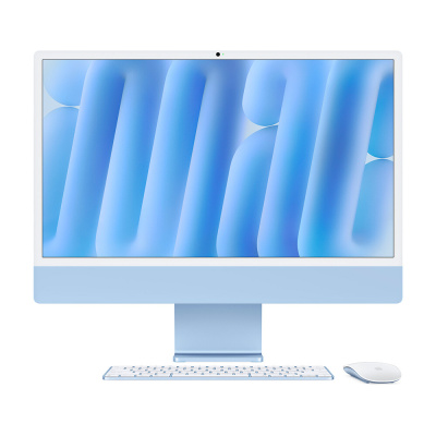 Моноблок Apple iMac 24" М4 (2024), 8 CPU/8 GPU, 16ГБ/256 ГБ, Blue   