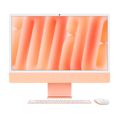 Моноблок Apple iMac 24" М4 (2024), 8 CPU/8 GPU, 16ГБ/512 ГБ, Orange   