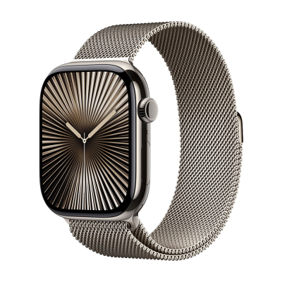 Смарт-часы Apple Watch Series 10 46mm Natural Titanium Case/Stainless Steel Milanese Loop Natural   