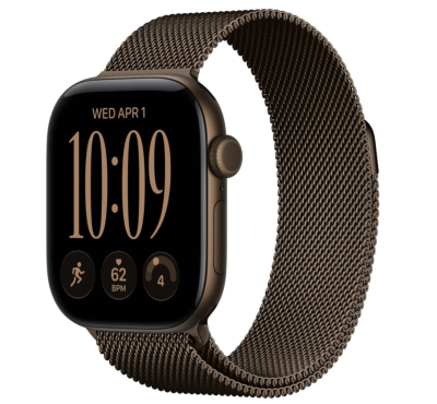Смарт-часы Apple Watch Series 12, 46 mm, Dark Bronze Aluminum, Dark Bronze Milanese Loop   