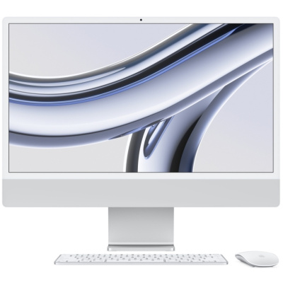 Моноблок Apple iMac 24” (M3 8C CPU, 10C GPU, 2023) 16ГБ, 512ГБ SSD, серебристый   