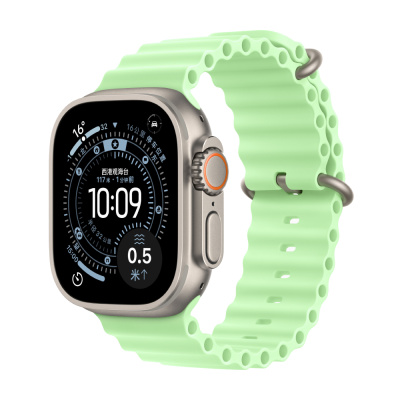 Смарт-часы Apple Watch Ultra 3, 49 мм, Natural Titanium Case/Neon Green Ocean Band   