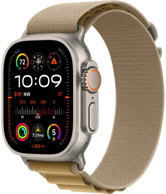 Смарт-часы Apple Watch Ultra 2 Natural Titanium Case with Tan Alpine Loop   