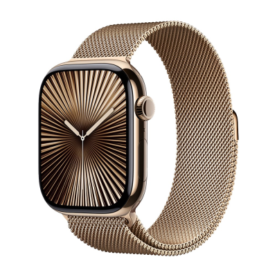 Смарт-часы Apple Watch Series 10 46mm Gold Titanium Case/Stainless Steel Milanese   