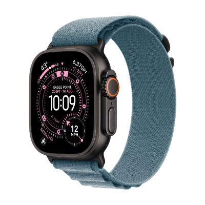 Смарт-часы Apple Watch Ultra 3, 49 мм, Black Titanium Case/Light Blue Alpine Loop   