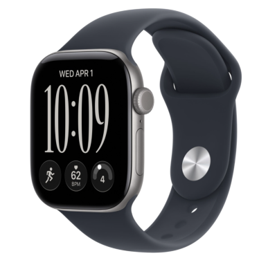 Смарт-часы Apple Watch Series 12, 42 mm, Space Gray Aluminum, Navy Blue Sport Band   