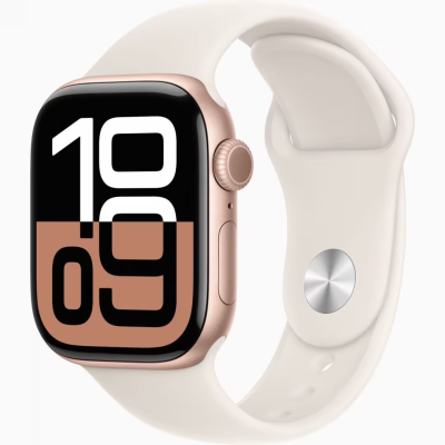 Смарт-часы Apple Watch Series 10 42mm Rose Gold Aluminum Case/Starlight Sport Band   