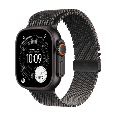 Смарт-часы Apple Watch Ultra 3, 49 мм, Black Titanium Case/Black Titanium Milanese Loop    Смарт-часы Apple Watch Ultra 3, 49 мм, Black Titanium Case/Black Titanium Milanese Loop