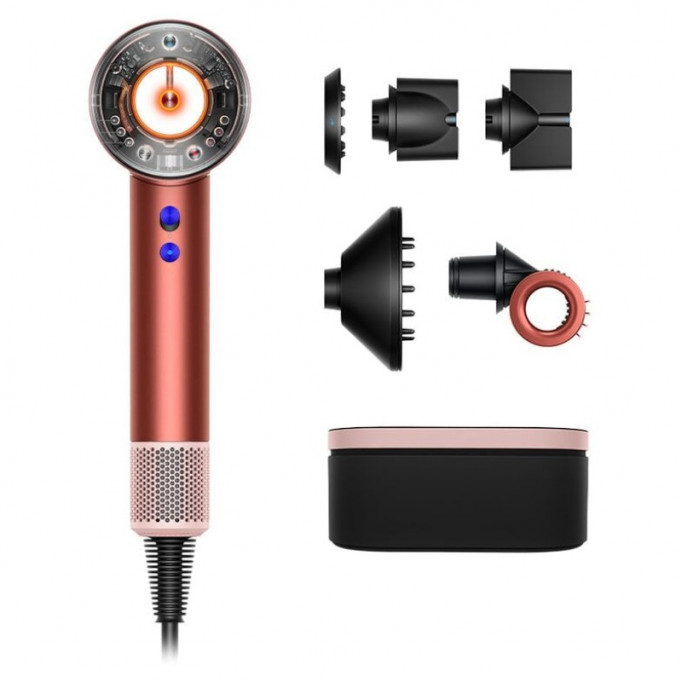 Купить фен dyson supersonic hd16 nural strawberry bronze/ blush pink Фены в официальном магазине Apple, Samsung, Xiaomi. iPixel.ru Купить, заказ, кредит, рассрочка, отзывы,  характеристики, цена,  фотографии, в подарок.