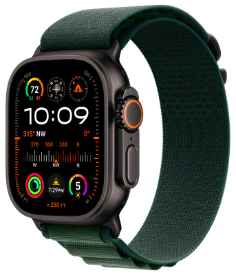 Смарт-часы Apple Watch Ultra 2 Black Titanium Case with Dark Green Alpine Loop   