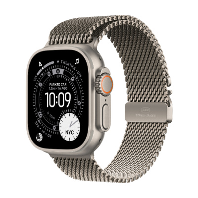 Смарт-часы Apple Watch Ultra 3, 49 мм, Natural Titanium Case/Natural Titanium Milanese Loop   