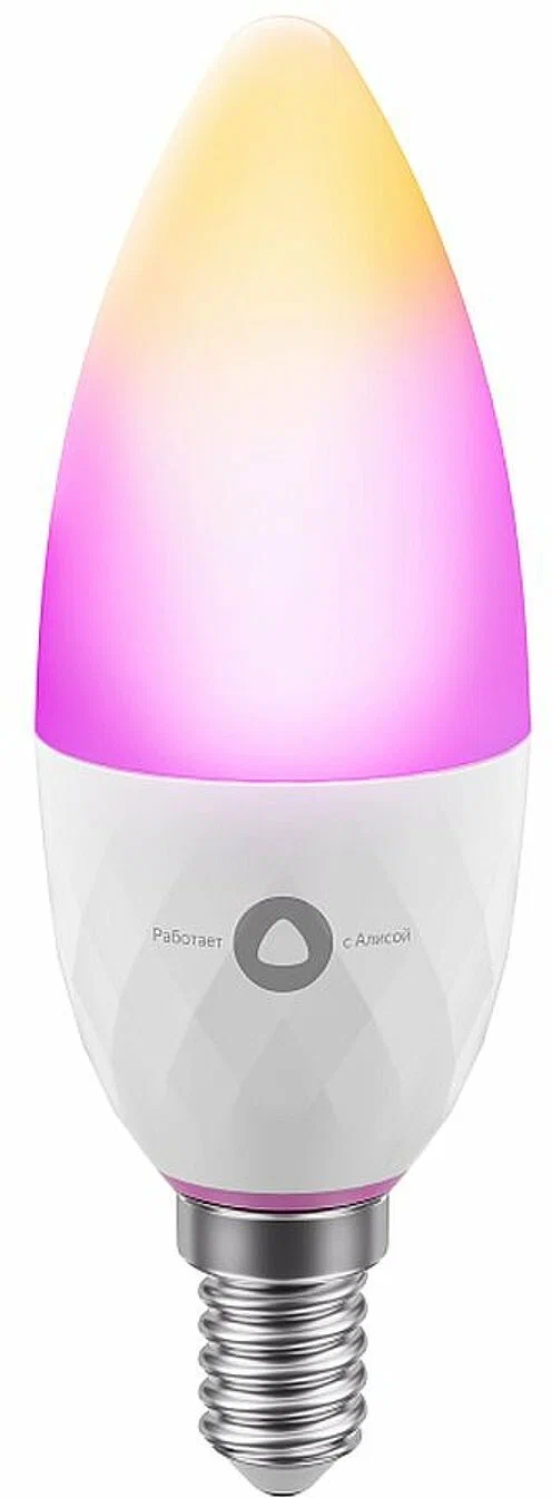 Купить умная лампочка яндекс с алисой, цоколь е14, 4.8 вт, rgb цветная Умный дом в официальном магазине Apple, Samsung, Xiaomi. iPixel.ru Купить, заказ, кредит, рассрочка, отзывы,  характеристики, цена,  фотографии, в подарок.