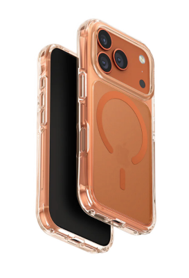Uniq для iPhone 17 Pro чехол Lifepro Xtreme AF Frost Clear/Volt Orange (MagSafe)   