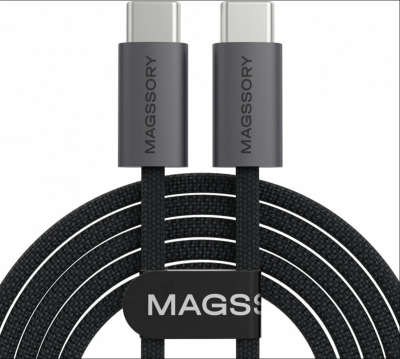 Кабель Magssory Line C 60W 2.4m USB-C Cable, black   