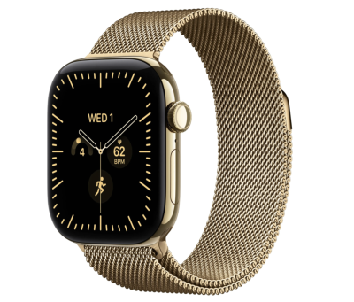 Смарт-часы Apple Watch Series 12, 46 mm, Radiant Gold Titanium, Radiant Gold Milanese Loop   