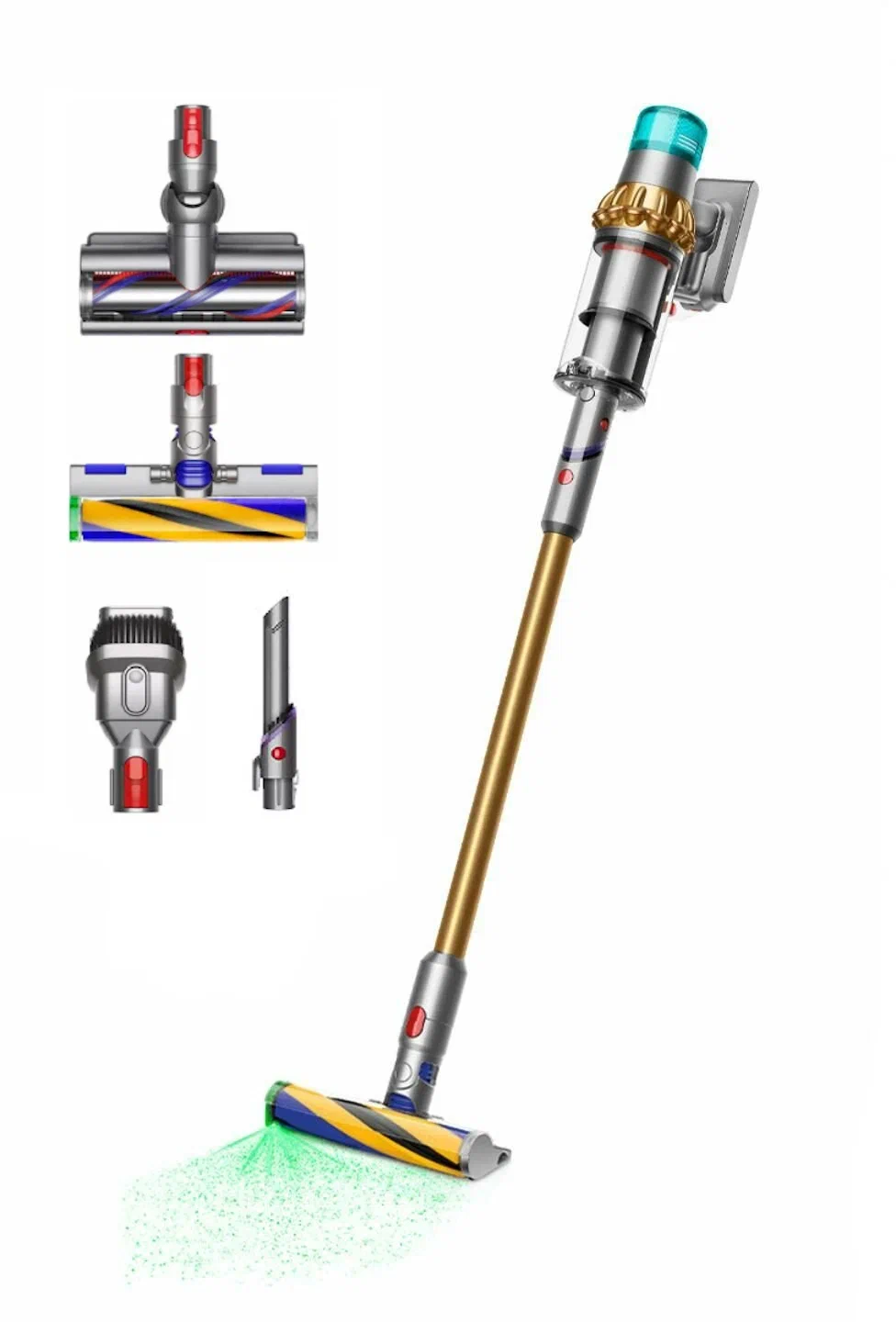 Купить беспроводной пылесос dyson v15 detect absolute sv47 gold/gold  Пылесосы Dyson в официальном магазине Apple, Samsung, Xiaomi. iPixel.ru Купить, заказ, кредит, рассрочка, отзывы,  характеристики, цена,  фотографии, в подарок.