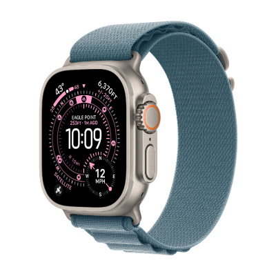 Смарт-часы Apple Watch Ultra 3, 49 мм, Natural Titanium Case/Light Blue Alpine Loop   