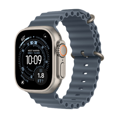 Смарт-часы Apple Watch Ultra 3, 49 мм, Natural Titanium Case/Anchor Blue Ocean Band   